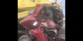 Muere aplastado: 2 tráilers lo chocan en Colombia