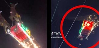¡Vaya susto! Un Santa Claus por poco cae al vacío en show de navidad