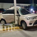 Invasión de carril causa accidente, en Managua Foto: invasión de carril causa accidente en el que dos personas terminan lesionadas, en Managua / TN8