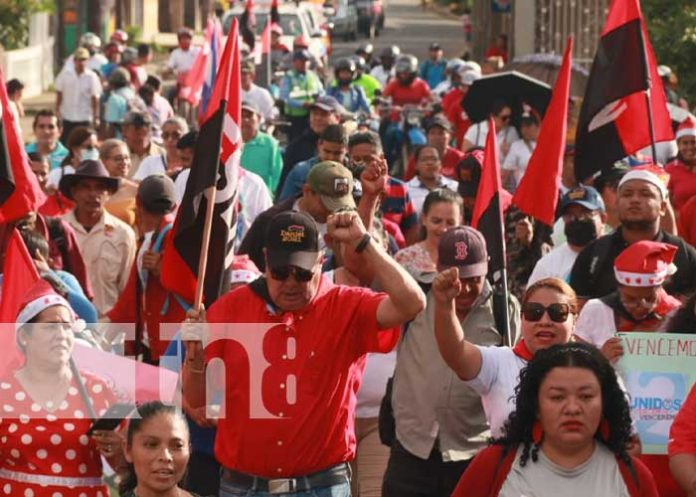 Foto: Realizan caminatas por las victorias y la paz en el Triángulo Minero, Siuna / TN8
