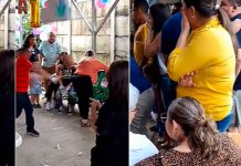 En plena «pachanga de niños» mujer recibe tremendo golpe con un palo Recibe tremendo golpe con un palo en fiesta infantil
