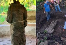¡Asombro en México! Encuentran escultura de guerrero decapitado Hallan escultura de un guerrero decapitado en México