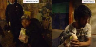 Hombre se hace viral por regalar comida y juguetes