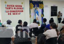 Familia INSS le canta a la Virgen María en una alegre Purísima en Bilwi Foto: Trabajadores del INSS en Bilwi le rezan a la Virgen María / TN8