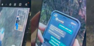 Mujer espía a su esposo con la cámara de su celular