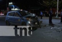 ¡Sangriento! Muere motociclista al chocar de frente contra un taxi en Managua ¡Sangriento! Muere motociclista al chocar de frente contra un taxi en Managua