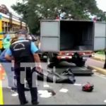 Fuerte choque acaba con la vida de motorizado en Carretera Norte, Managua Foto: Mortal accidente de tránsito en la Carretera Norte, Managua / TN8