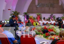 Presidente de Nicaragua, Daniel Ortega: «Rendimos honor a las víctimas del terremoto» Foto: Presidente de Nicaragua, Daniel Ortega, junto a la Vicepresidenta Rosario Murillo, en conmemoración a 50 años del terremoto / TN8