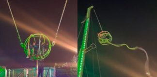 ¡De infarto! Se rompe juego mecánico en Londres y salen por los aires