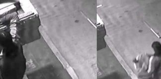 Graban a ladrón robando adornos navideños en una casa