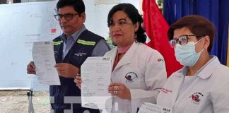 Foto: Firma para construcción de área de pacientes con COVID-19 en el Hospital Alemán, Managua / TN8