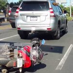 Motociclista «llora y agradece» tras sufrir accidente en Managua Foto: Accidente tránsito en Managua / TN8