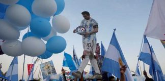 Foto: La hinchada de Argentina en Qatar 2022 / Cortesía