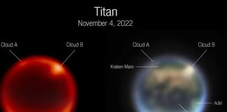 Descubren nubes en Titan, la mayor luna de Saturno