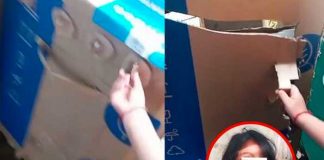 “Amor puro”, padres de escasos recursos crean casita de cartón para su hija