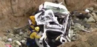 Intentó matar a su familia arrojandolos con todo y auto a un acantilado en EEUU