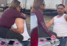 ¡Descarado! Encontró al hombre con otra y hasta dándole cariñitos