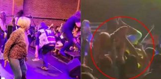 Madre de baterista metalero se tira al público para ser cargada (VIDEO)