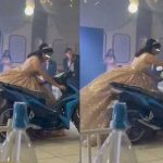 Quinceañera recibe moto de regalo y casi se estrella el mismo día