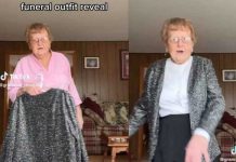 Abuelita muestra con mucha actitud la ropa que desea usar en su funeral Abuelita muestra con mucha actitud la ropa que desea usar en su funeral