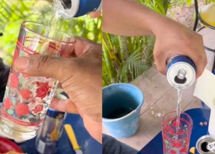 “Les dieron con el de aluminio”: Compran six pack de cervezas y traían agua
