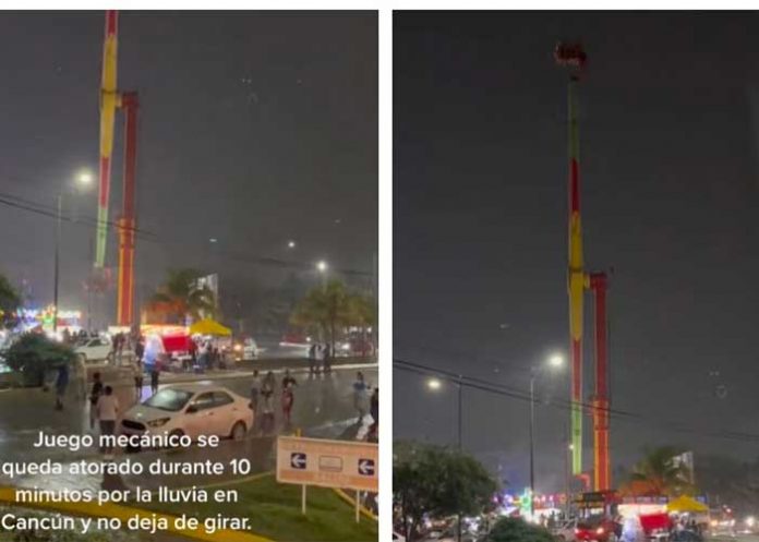 1 Video: Juego mecánico gira sin control luego que se fuera la luz