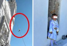¡De película! Niño vestido de ángel es bajado de una torre (Video) ¡De película! Niño vestido de ángel es bajado de una torre (Video)