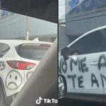 Mujer raya el carro de su ex para que no la dejara: “No me abandones”