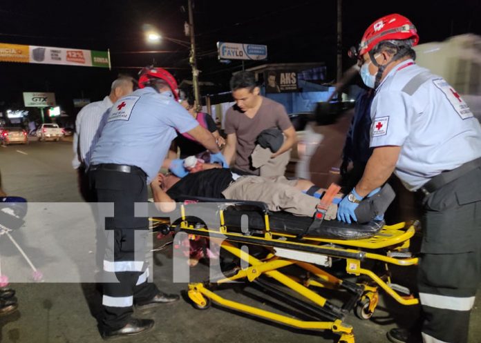 Foto: Queda lesionado tras tirarse el alto en el km 12 carretera a Masaya / TN8
