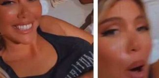 ¡OMG! Wanda Nara muestra la mitad de su pecho en directo (VIDEO)