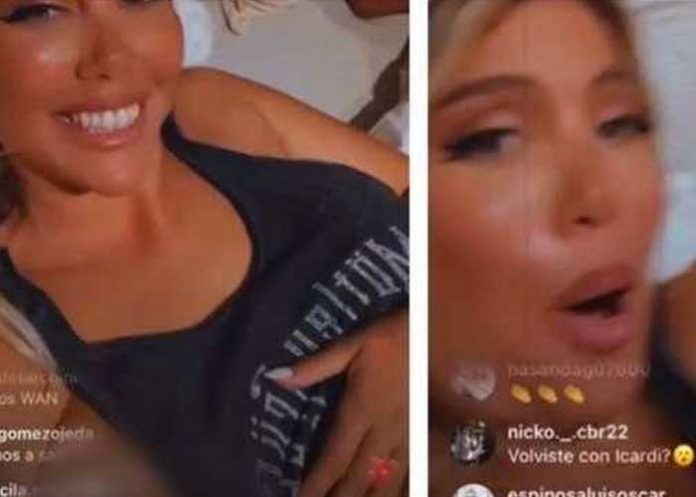 ¡OMG! Wanda Nara muestra la mitad de su pecho en directo (VIDEO)