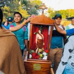 Carretas peregrinas presentan ofrendas a San Sebastián en Diriamba