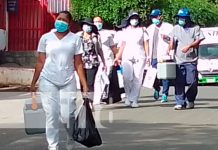 Brigadistas de la salud visitan el barrio Lomas de Guadalupe, Managua