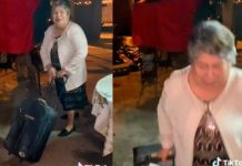 Abuelita interrumpe ritual para viajar por una "balacera"