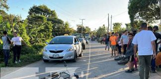 Ciclista arrollado por el conductor de una motocicleta en Chusli, Jalapa