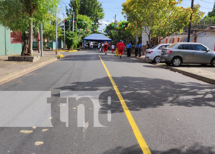 1 En Managua inauguran 5 cuadras nuevas de calles en el barrio Linda Vista