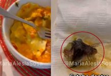 ¡Salada con su antojo! Panzona encuentra un ratón en su pasta