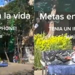 Vagabundo sorprende a cibernautas al mostrarse con lujoso Iphone y laptop