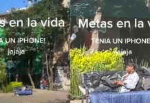 Vagabundo sorprende a cibernautas al mostrarse con lujoso Iphone y laptop