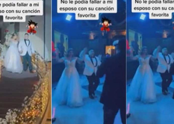 ¡Clase nivel! Novios hacen entrada con música de Dragon Ball GT y son virales