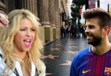 Se viraliza fotografía de Piqué besando la estrella de la fama de Shakira