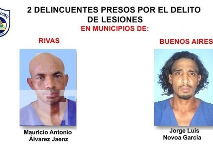 Foto: Nueve presuntos delincuentes fueron detenidos durante la última semana en Rivas / TN8