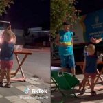 Niño esperó a recolectores de basura para ofrecerles de tomar