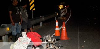 Motociclista con lesiones tras ser impactado por vehículo pesado en Chontales