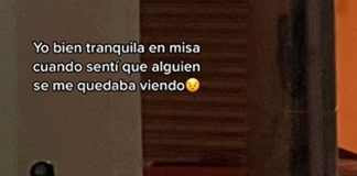 Extraña presencia la vigila: Fue a misa en busca de paz y salió horrorizada