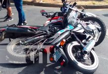 Acompañante de motociclista termina grave en Managua