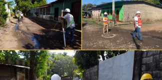 Avance de la construcción de sistema de saneamiento en El Viejo, Chinandega
