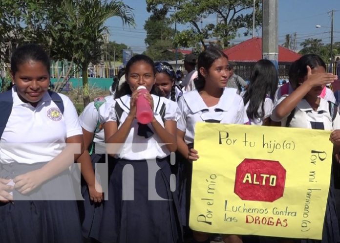 Foto: En Bilwi se desarrolla una caminata en el marco de la lucha contra las drogas / TN8