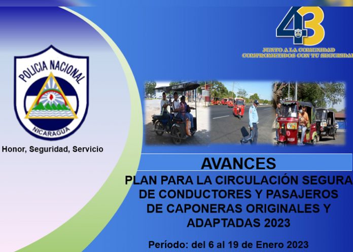 Realizan plan para la circulación segura de conductores y pasajeros de caponeras