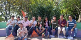 Movimiento Ambientalista Guardabarranco y UNEN realizaron limpieza en parque Rubén Darío de Juigalpa